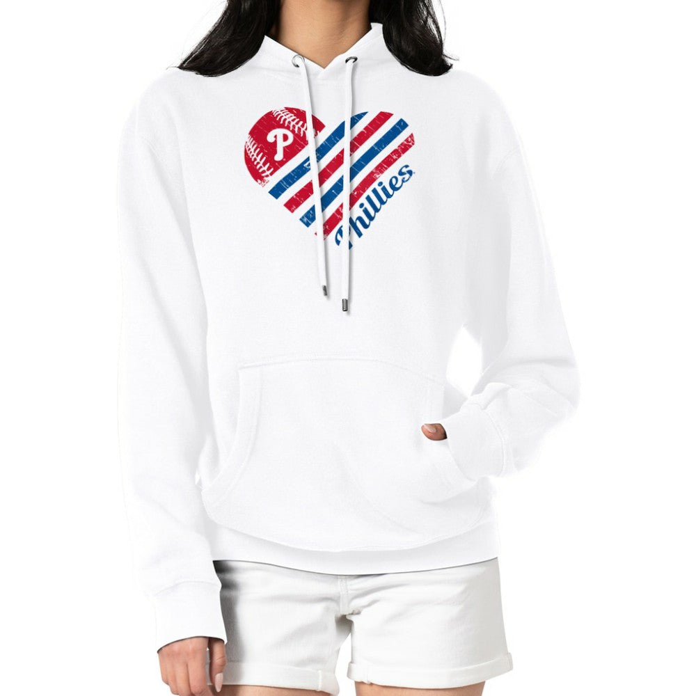 Philadelphia Phillies G-III 4Her by Carl Banks Women's Heart Fleece Pullover Hoodie | MLB US