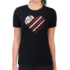 Arizona Diamondbacks G-III 4Her by Carl Banks Women's Super-Slim Fit Lightweight Heart Graphic T-Shirt | MLB Shop