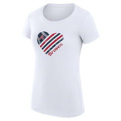 Atlanta Braves G-III 4Her by Carl Banks Women's Super-Slim Fit Lightweight Heart Graphic T-Shirt | MLB On Sale