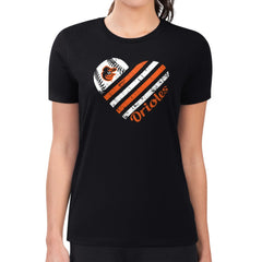 Baltimore Orioles G-III 4Her by Carl Banks Women's Super-Slim Fit Lightweight Heart Graphic T-Shirt | MLB Discount