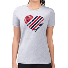 Boston Red Sox G-III 4Her by Carl Banks Women's Super-Slim Fit Lightweight Heart Graphic T-Shirt | MLB US