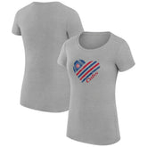 Chicago Cubs G-III 4Her by Carl Banks Women's Super-Slim Fit Lightweight Heart Graphic T-Shirt | MLB Discount