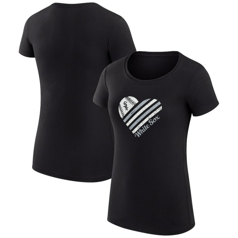 Chicago White Sox G-III 4Her by Carl Banks Women's Super-Slim Fit Lightweight Heart Graphic T-Shirt | MLB US