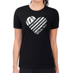 Chicago White Sox G-III 4Her by Carl Banks Women's Super-Slim Fit Lightweight Heart Graphic T-Shirt | MLB US