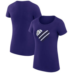 Colorado Rockies G-III 4Her by Carl Banks Women's Super-Slim Fit Lightweight Heart Graphic T-Shirt | MLB Online