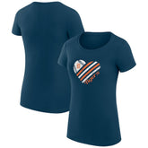 Detroit Tigers G-III 4Her by Carl Banks Women's Super-Slim Fit Lightweight Heart Graphic T-Shirt | MLB On Sale
