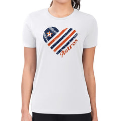 Houston Astros G-III 4Her by Carl Banks Women's Super-Slim Fit Lightweight Heart Graphic T-Shirt | MLB Online