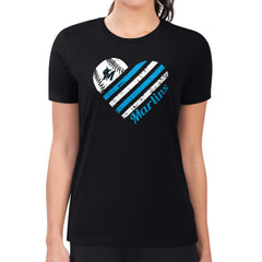 Miami Marlins G-III 4Her by Carl Banks Women's Super-Slim Fit Lightweight Heart Graphic T-Shirt | MLB US