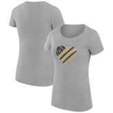 Milwaukee Brewers G-III 4Her by Carl Banks Women's Super-Slim Fit Lightweight Heart Graphic T-Shirt | MLB Online
