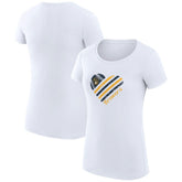 Milwaukee Brewers G-III 4Her by Carl Banks Women's Super-Slim Fit Lightweight Heart Graphic T-Shirt | MLB Discount