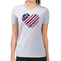 Minnesota Twins G-III 4Her by Carl Banks Women's Super-Slim Fit Lightweight Heart Graphic T-Shirt | MLB Online