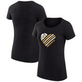 Athletics G-III 4Her by Carl Banks Women's Super-Slim Fit Lightweight Heart Graphic T-Shirt | MLB On Sale