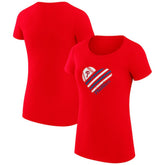 Philadelphia Phillies G-III 4Her by Carl Banks Women's Super-Slim Fit Lightweight Heart Graphic T-Shirt | MLB Sale