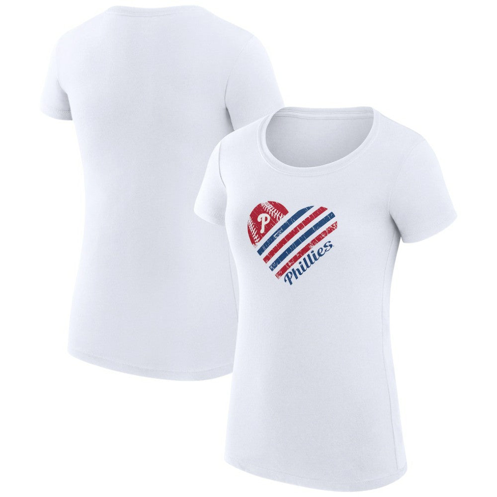 Philadelphia Phillies G-III 4Her by Carl Banks Women's Super-Slim Fit Lightweight Heart Graphic T-Shirt | MLB Near me