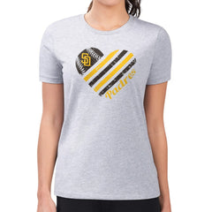 San Diego Padres G-III 4Her by Carl Banks Women's Super-Slim Fit Lightweight Heart Graphic T-Shirt | MLB Near me