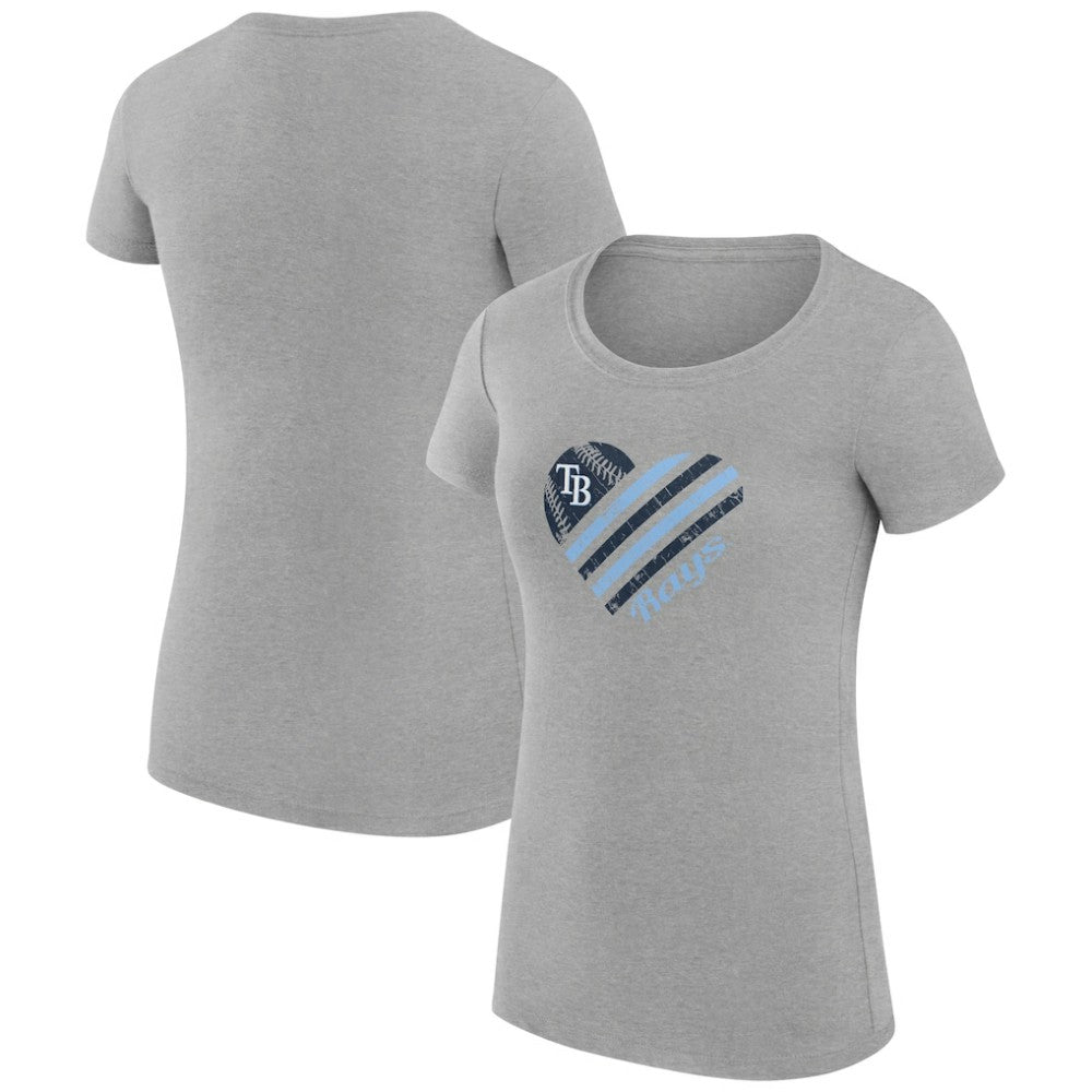 Tampa Bay Rays G-III 4Her by Carl Banks Women's Super-Slim Fit Lightweight Heart Graphic T-Shirt | MLB Near me