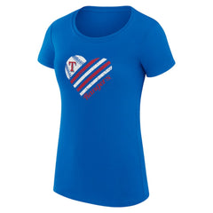 Texas Rangers G-III 4Her by Carl Banks Women's Super-Slim Fit Lightweight Heart Graphic T-Shirt | MLB Near me