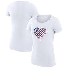 Texas Rangers G-III 4Her by Carl Banks Women's Super-Slim Fit Lightweight Heart Graphic T-Shirt | MLB On Sale