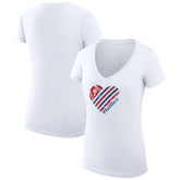 Philadelphia Phillies G-III 4Her by Carl Banks Women's Super-Slim Fit Lightweight Heart V-Neck T-Shirt | MLB Near me