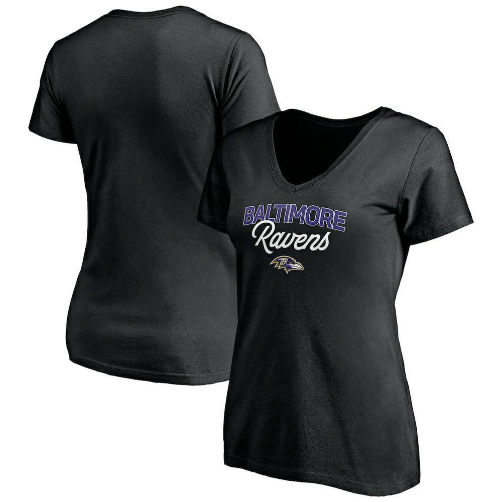 Baltimore Ravens Women's Depth Chart V-Neck T-Shirt