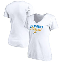 Los Angeles Chargers Women's Depth Chart V-Neck T-Shirt