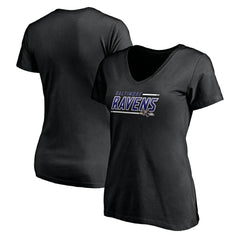 Baltimore Ravens Women's Mascot In Bounds V-Neck T-Shirt