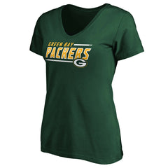 Green Bay Packers Women's Mascot In Bounds V-Neck T-Shirt