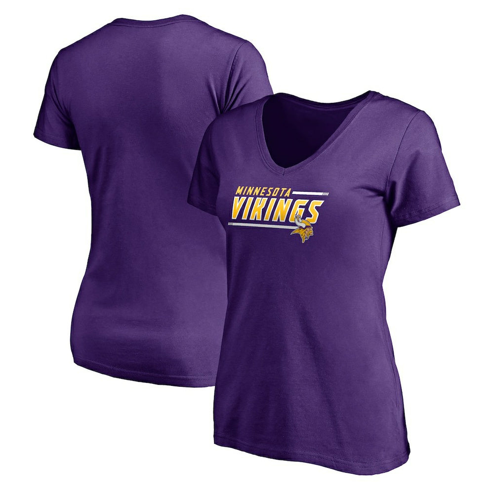 Minnesota Vikings Women's Mascot In Bounds V-Neck T-Shirt
