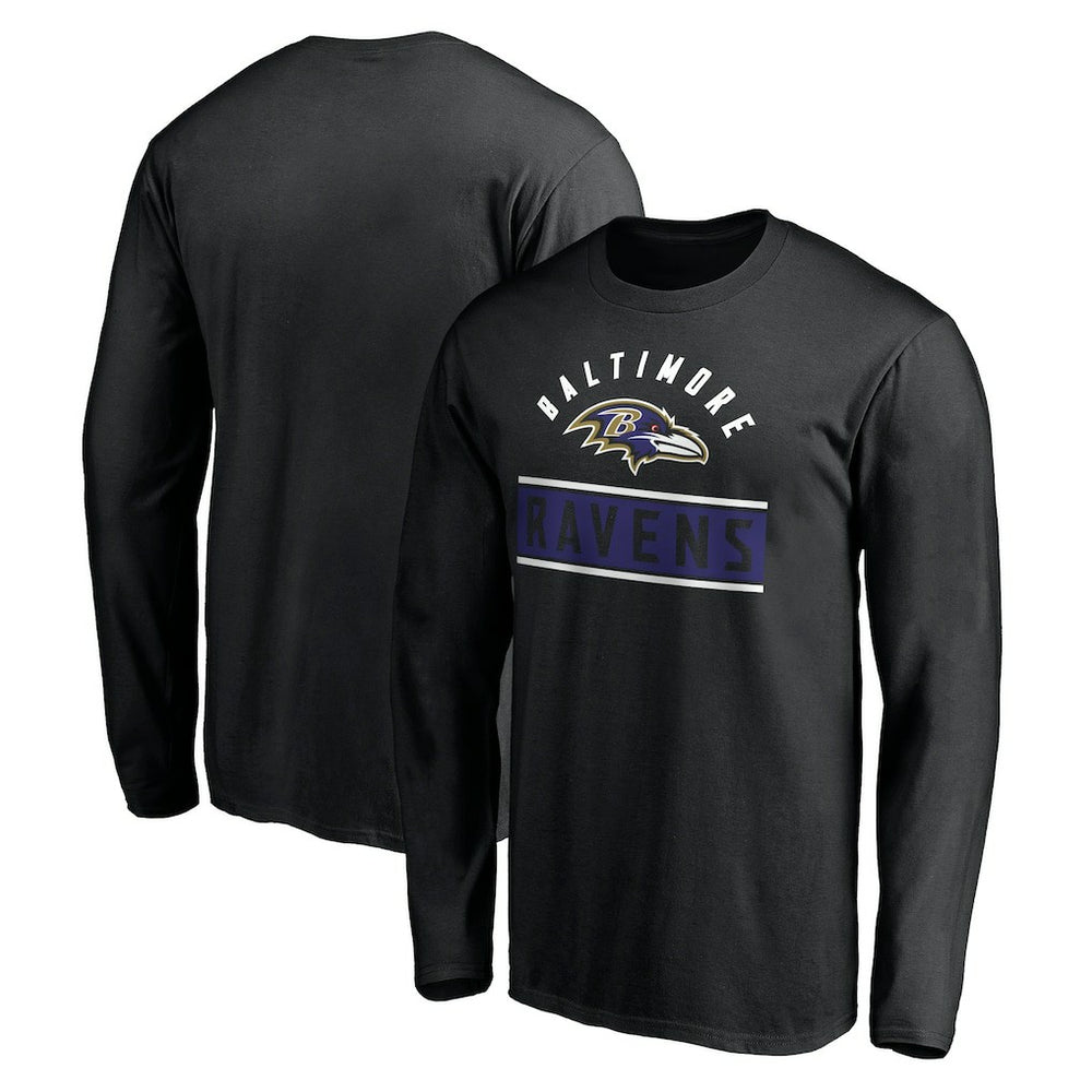 Baltimore Ravens Team Arch Knockout Long Sleeve T-Shirt