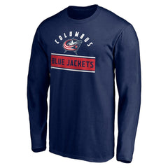Columbus Blue Jackets Team Arch Knockout Long Sleeve T-Shirt Sale