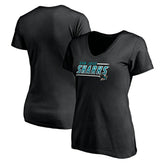 San Jose Sharks Women's Mascot In Bounds V-Neck T-Shirt On Sale