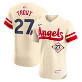 Mike Trout Los Angeles Angels City Connect Elite Player Jersey - Cream