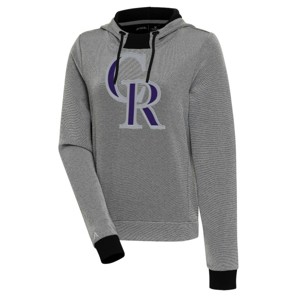 Colorado Rockies Antigua Women's Axe Bunker Tri-Blend Pullover Hoodie | MLB New