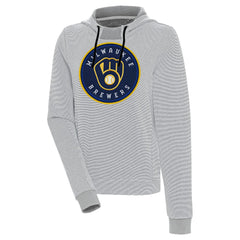 Milwaukee Brewers Antigua Women's Axe Bunker Tri-Blend Pullover Hoodie | MLB US