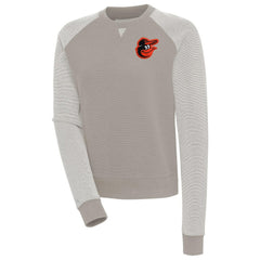 Baltimore Orioles Antigua Women's Flier Bunker Tri-Blend Pullover Sweatshirt | MLB New