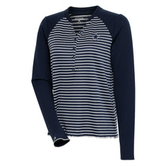 Dallas Cowboys Antigua Women's Maverick Waffle Henley Long Sleeve T-Shirt