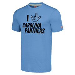Carolina Panthers Homage Unisex The NFL ASL Collection by Love Sign Tri-Blend T-Shirt