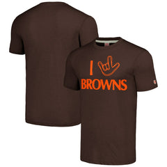 Cleveland Browns Homage Unisex The NFL ASL Collection by Love Sign Tri-Blend T-Shirt
