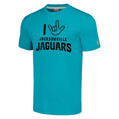 Jacksonville Jaguars Homage Unisex The NFL ASL Collection by Love Sign Tri-Blend T-Shirt
