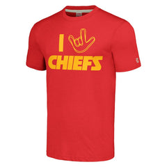 Kansas City Chiefs Homage Unisex The NFL ASL Collection by Love Sign Tri-Blend T-Shirt