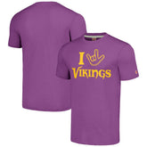 Minnesota Vikings Homage Unisex The NFL ASL Collection by Love Sign Tri-Blend T-Shirt