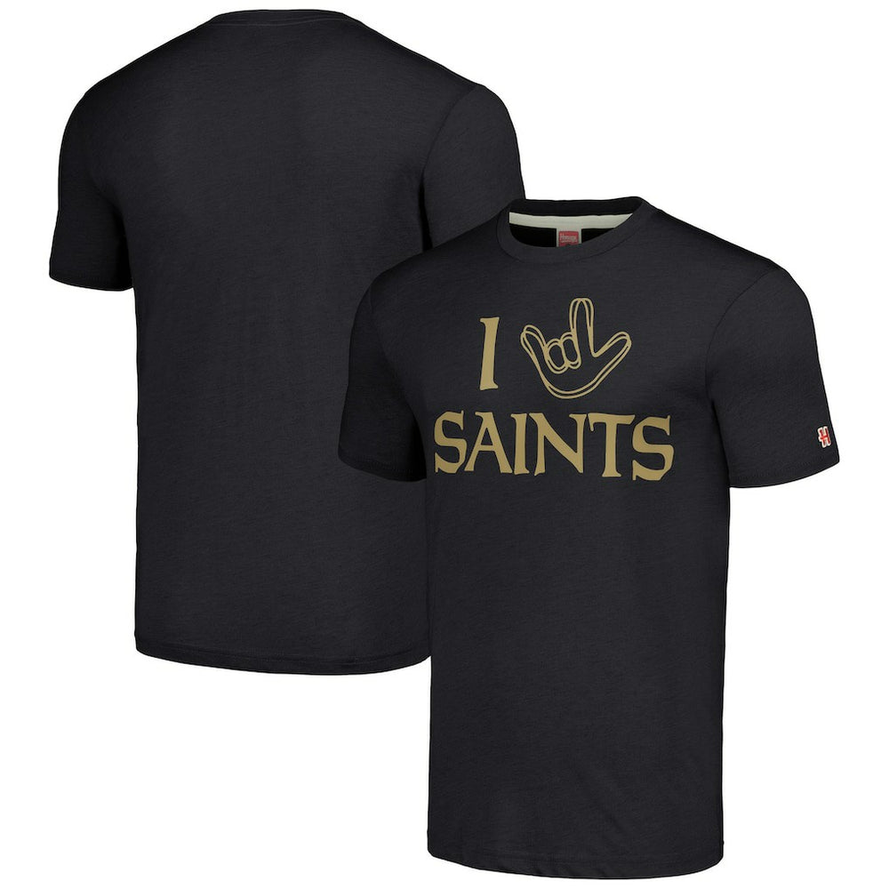 New Orleans Saints Homage Unisex The NFL ASL Collection by Love Sign Tri-Blend T-Shirt