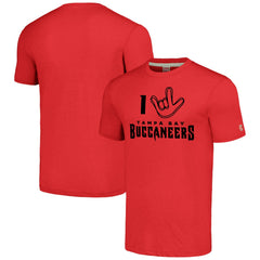Tampa Bay Buccaneers Homage Unisex The NFL ASL Collection by Love Sign Tri-Blend T-Shirt