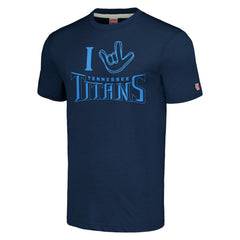 Tennessee Titans Homage Unisex The NFL ASL Collection by Love Sign Tri-Blend T-Shirt