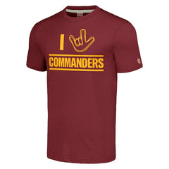 Washington Commanders Homage Unisex The NFL ASL Collection by Love Sign Tri-Blend T-Shirt