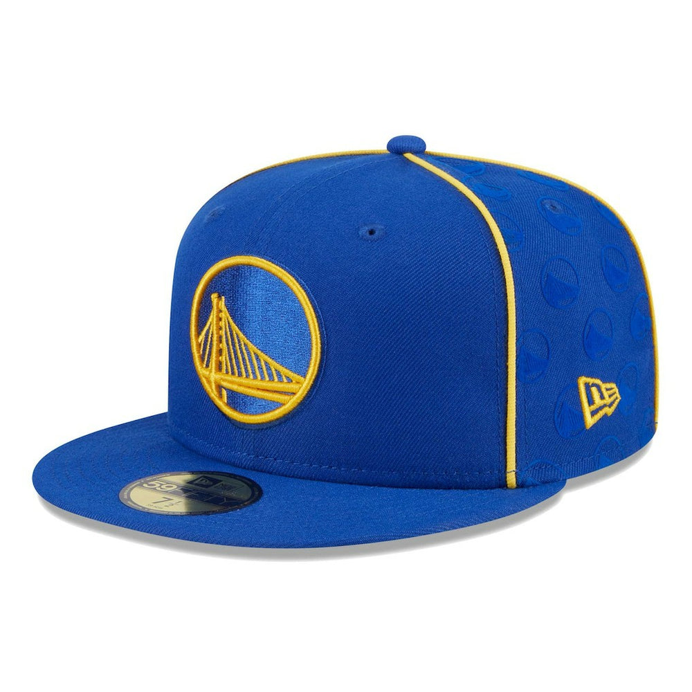 Golden State Warriors Piped & Flocked 59Fifty Fitted Hat Outlet