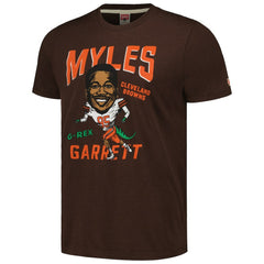 Cleveland Browns Myles Garrett Homage Unisex Caricature Player Tri-Blend T-Shirt