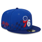Philadelphia 76ers Rally Drive Checkerboard 59FIFTY Crown Fitted Hat Outlet
