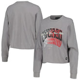 Chicago Bulls The Wild Collective Women's Band Cropped Long Sleeve T-Shirt sale On Sale