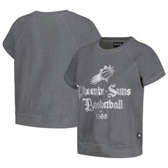 Phoenix Suns The Wild Collective Women's Embroidered Fleece Raglan Short Sleeve Pullover Sweatshirt Outlet